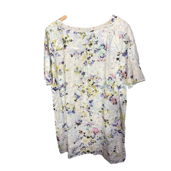 J.Jill Large Petite Love Linen Floral Dress - Picture 4 of 4